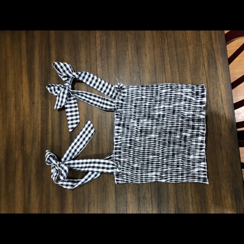 Crop top gingham tank